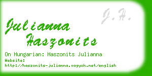 julianna haszonits business card